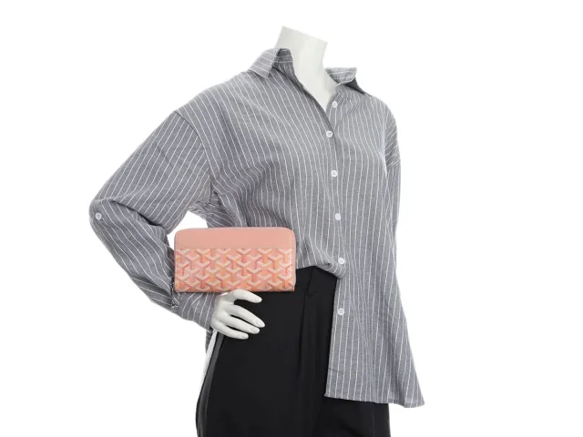 Goyard LE Rose Matignon Zip Around Wallet in Pink Canvas from Ann's Fabulous Finds, photo 9 of 9