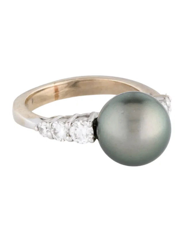 Mikimoto 18K Pearl & Diamond Morning Dew Cocktail Ring in multicolor from The RealReal