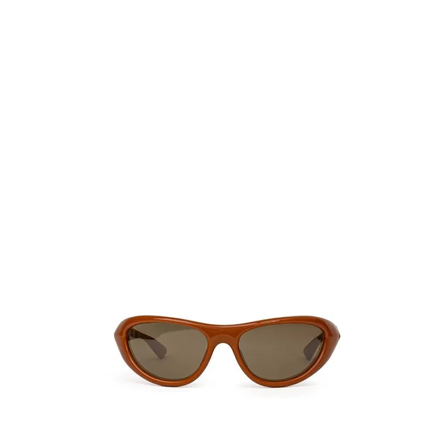 Bottega Veneta Brown Acetate Sunglasses in Brown Leather from HEWI