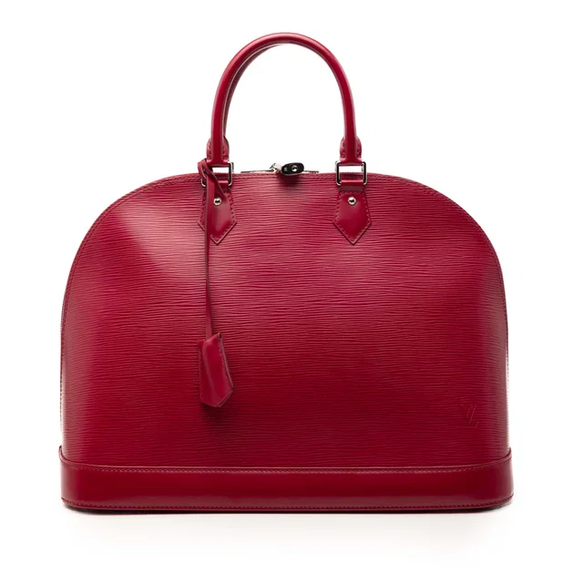 Red Louis Vuitton Epi Alma GM Handbag in Red Leather from Designer Revival
