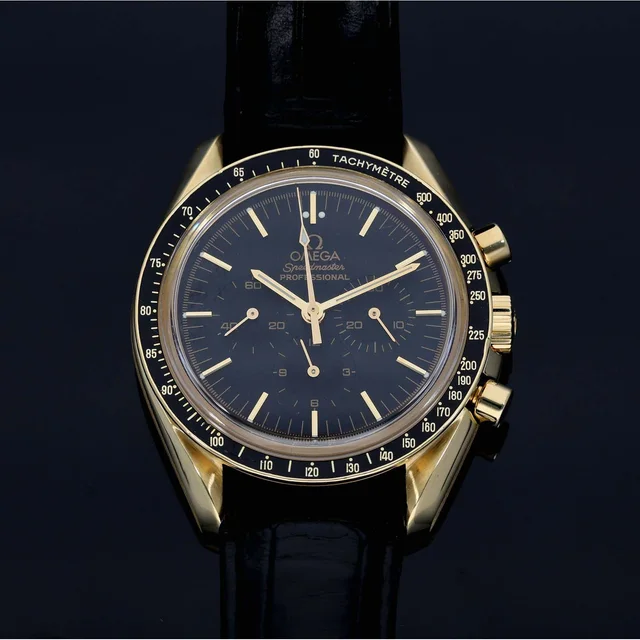 Omega Speedmaster 3695.50.00 42mm Gold Watch in Gold Leather from H&T