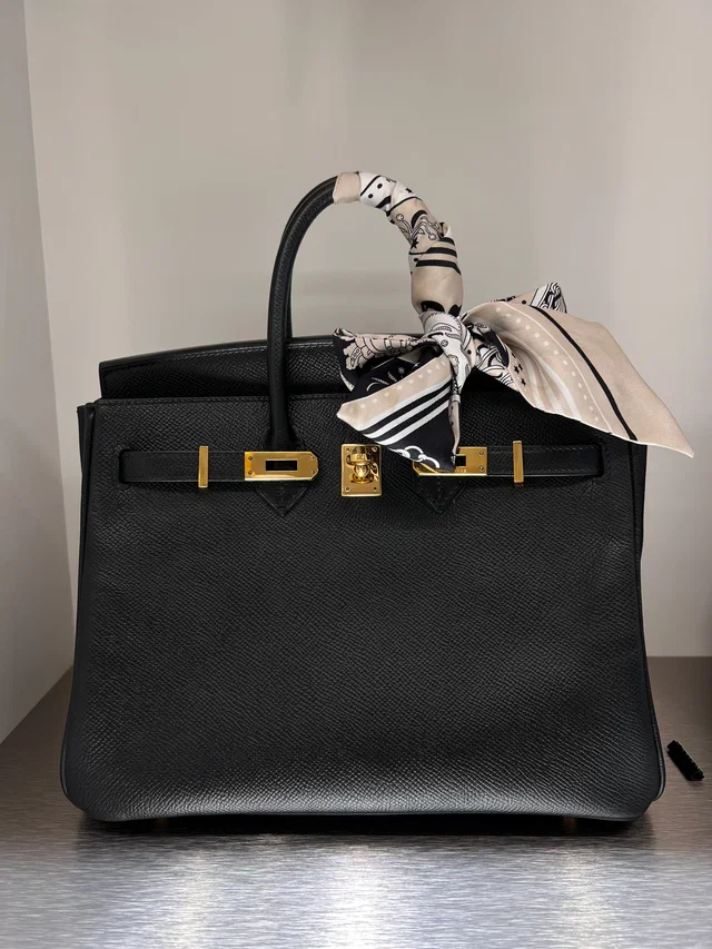 Hermès Birkin 25 Black Epsom GHW #T - Preloved STAFF in Black Epsom leather from Luxury Promise