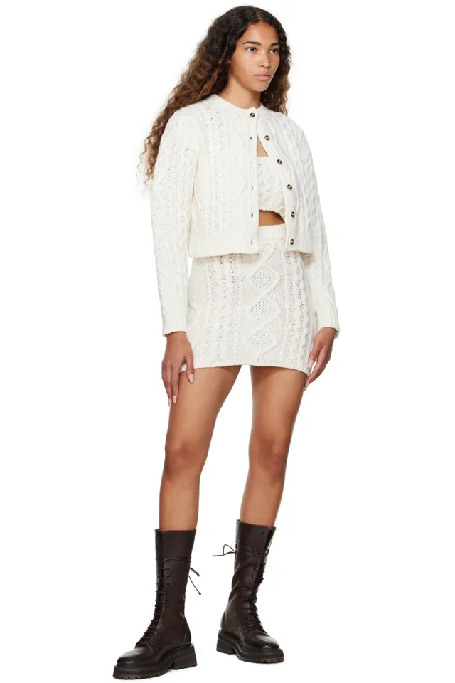 Rokh Off-White Nylon Miniskirt, photo 4 of 4 from SSENSE