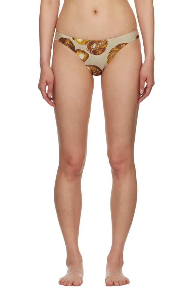 Khaki Merve Bikini Bottoms, image 1 of 1 from SSENSE