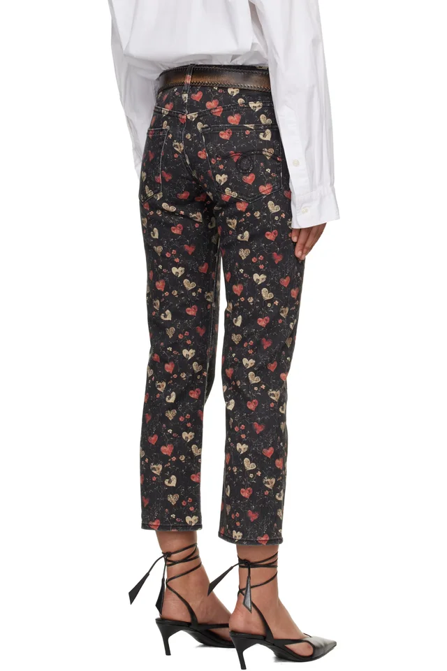 R13 Black Straight-Leg Boy Jeans, photo 3 of 5 from SSENSE