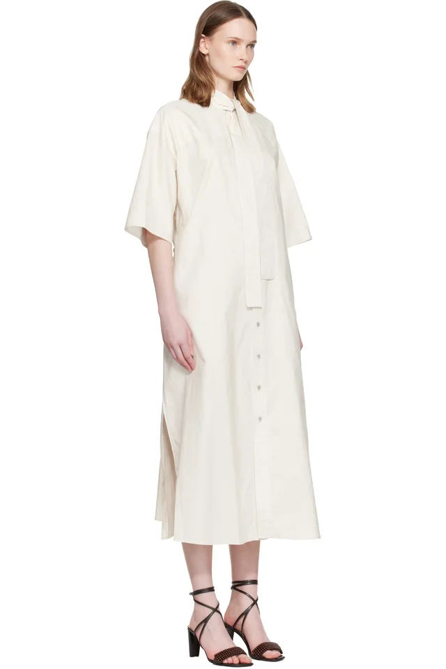 LEMAIRE White Reversible Tube Midi Dress, photo 2 of 4 from SSENSE
