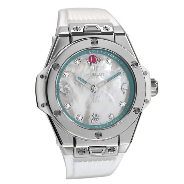 Hublot Big Bang Chen Automatic Diamond Ladies Watch 465.SE.6070.RW in silver|gray|white from Jomashop.com