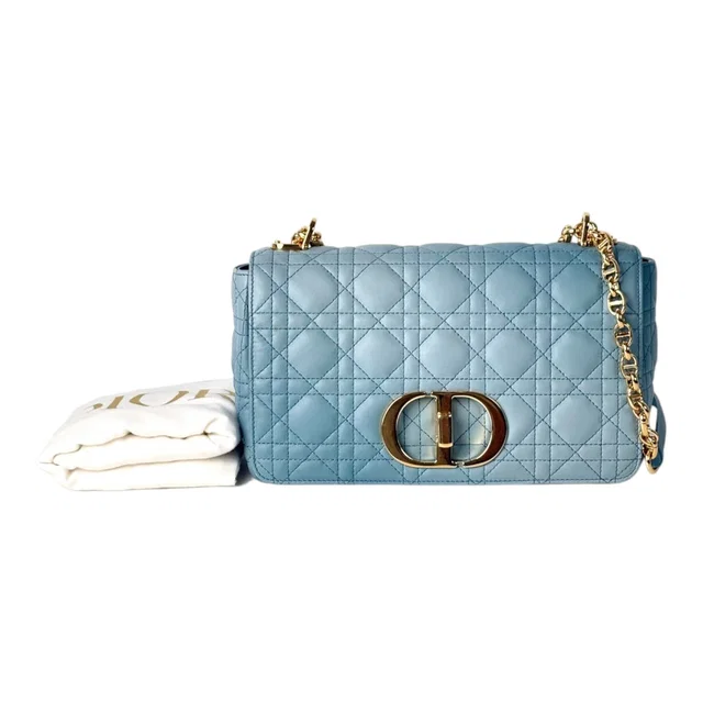 Dior Blue Medium Caro (25cm) Bag with GHW in Blue from Luxury Promise