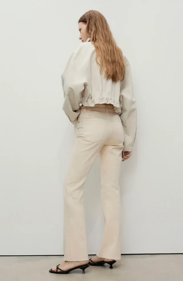 MANGO Sienna Raw Hem Crop Flare Jeans, photo 3 of 5 from Nordstrom Rack