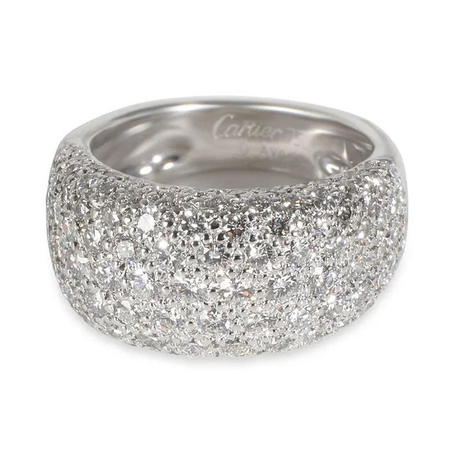 Cartier Vintage Diamond Ring 18k White Gold 3.5 Ctw Fashion in White from HEWI