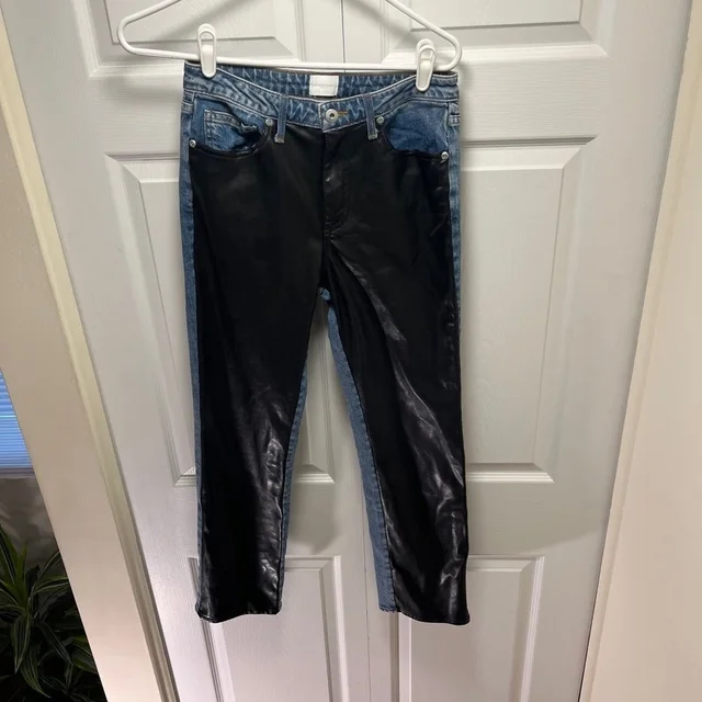 SIMKHAI Two-Tone Ankle Jeans in blue|black Denim from Poshmark
