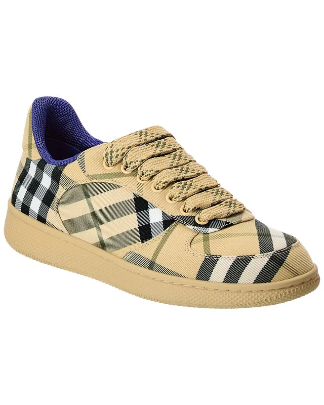 Burberry Terrace Check Canvas Sneaker in https://asset2.ruecdn.com/images/sw/131334/1313340184_RLSW_gold.jpg, image 1 of 1 from Gilt