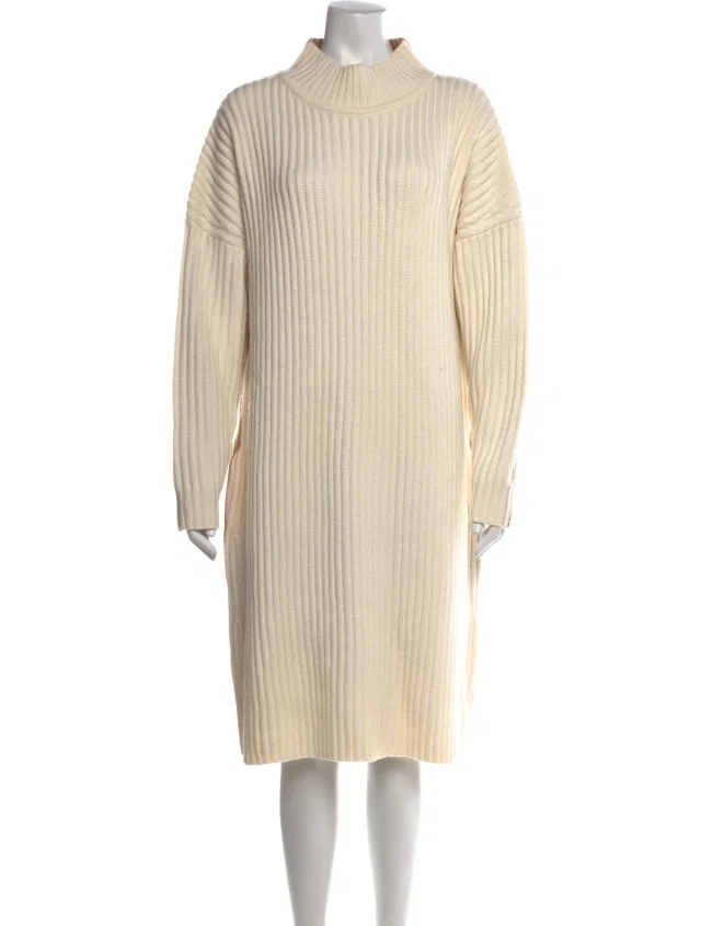 Jil Sander Wool Knee-Length Dress in Wool from The RealReal