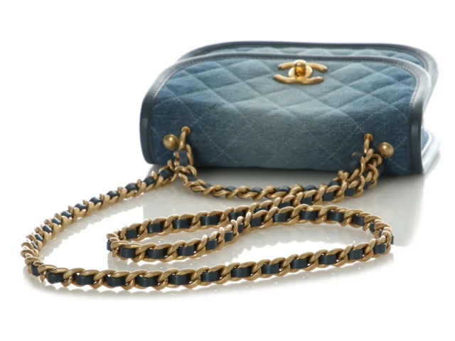 Chanel Small Denim Messenger Bag in Denim from Ann's Fabulous Finds, photo 8 of 10