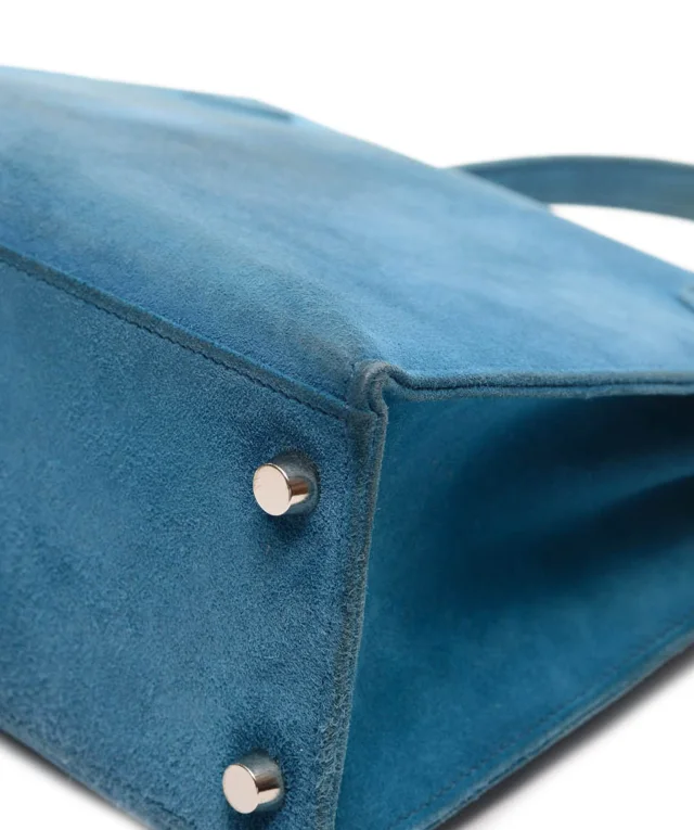 Hermès Kelly 25 Sellier Doblis Blue Thalassa PHW #H in Blue Leather from Luxury Promise, photo 10 of 15