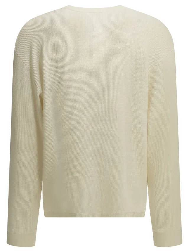 A.PRESSE Honeycomb Henley Long Sleeve T-Shirt, photo 2 of 4 from SENSER