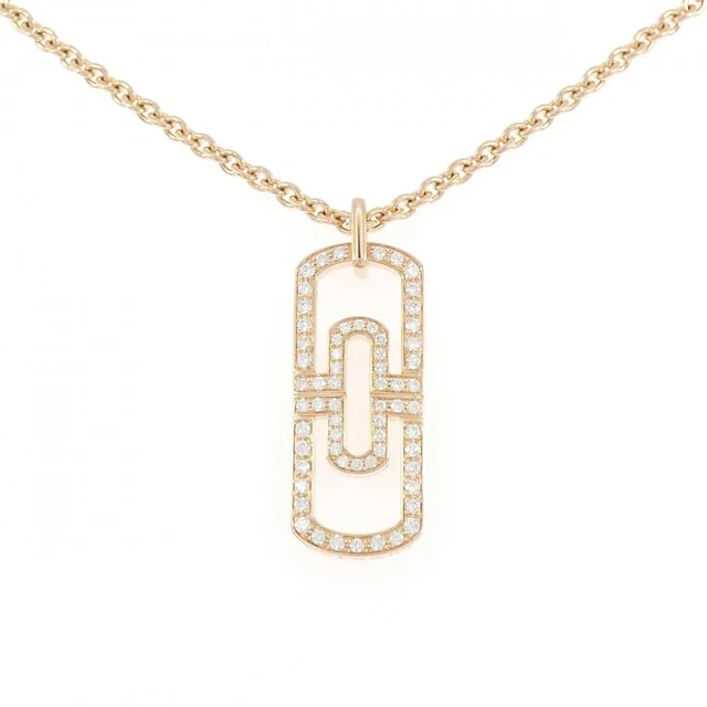 Bvlgari Parentesi 750 Pink Gold Diamond Necklace in Pink from LuxUness