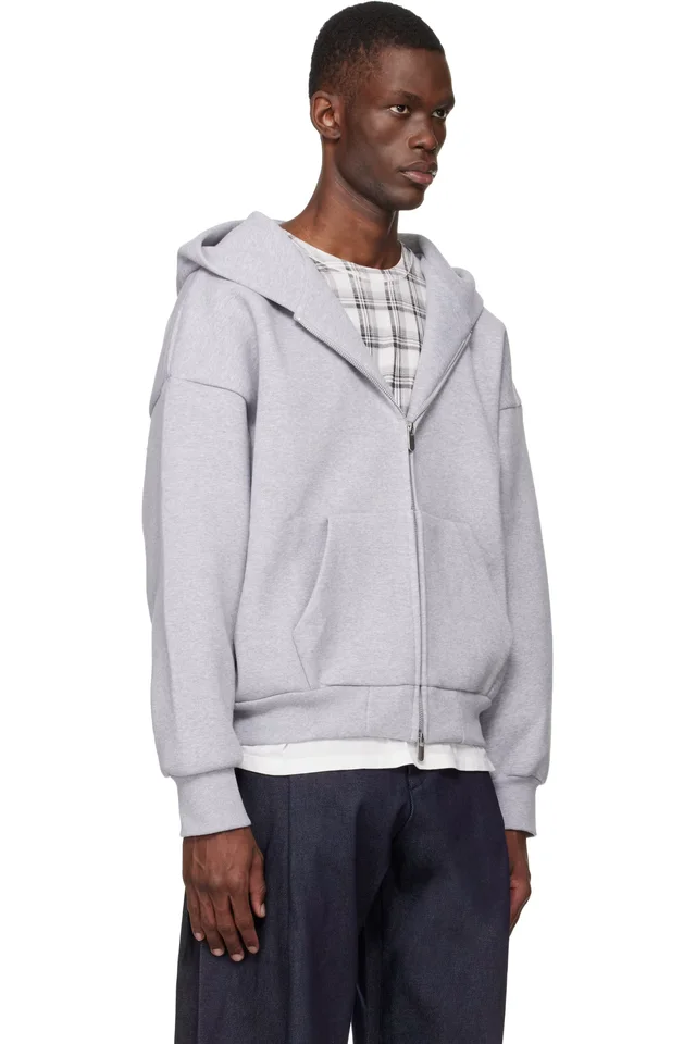 Seventh Gray V2 Zipped Hoodie, photo 2 of 4 from SSENSE