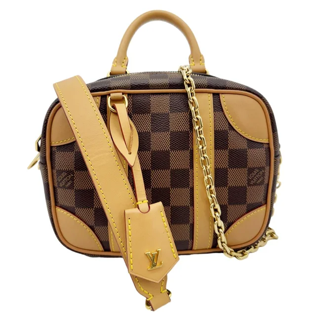 Louis Vuitton Valisette Souple BB Damier Ebene Shoulder Bag Brown in Brown Canvas from Dallas Designer Handbags