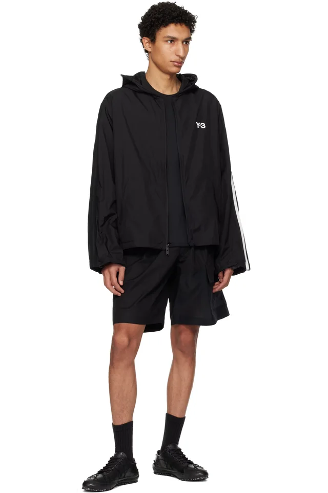 Y-3 Black UT Wideleg Cargo Shorts, photo 4 of 4 from SSENSE
