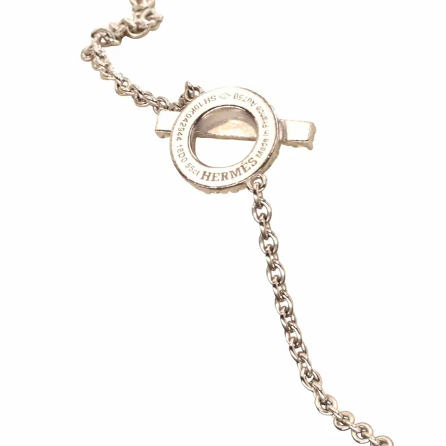 Hermès White Gold & Diamonds Finesse Bracelet in White from Luxury Promise, photo 2 of 2