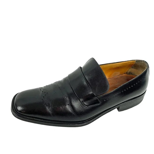 Bally Toriel Black Leather Brogue Strap Slip On Dress Shoes in black Leather from Poshmark