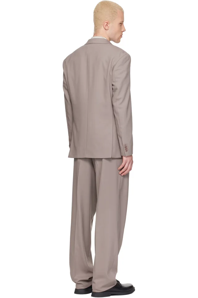 Hugo Taupe Two-Piece Modern-Fit Stretch Twill Suit, photo 3 of 5 from SSENSE