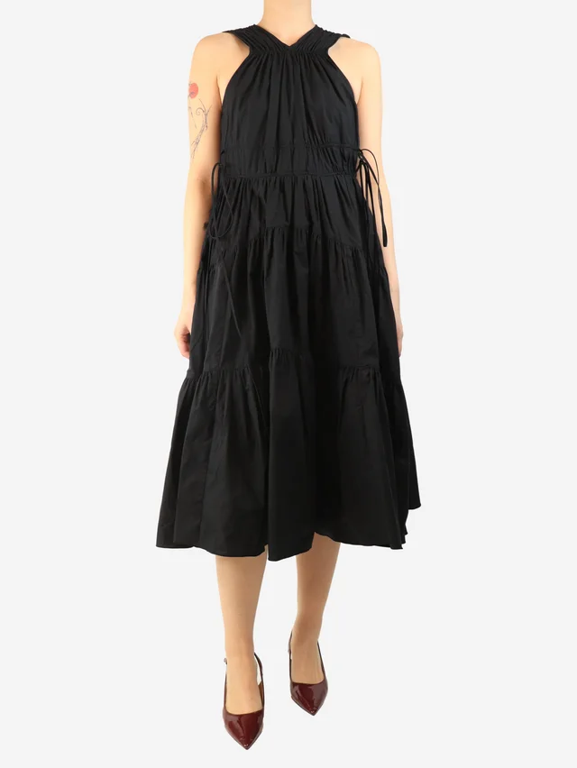 Proenza Schouler Black Libby poplin dress - size UK 8 in Black from Sign of the Times