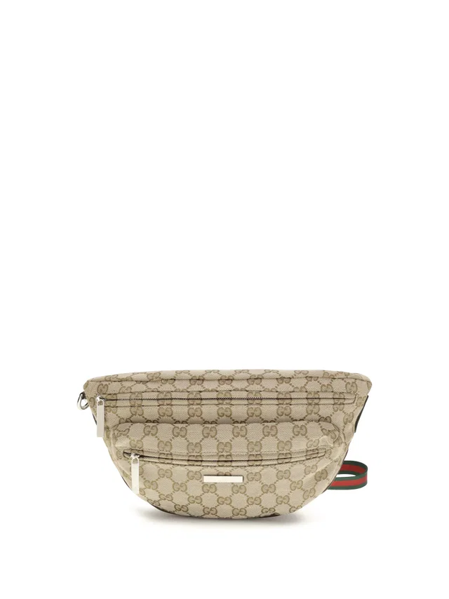 Gucci Tag Shoulder Bag — Beige Fabric in Beige Canvas from HEWI