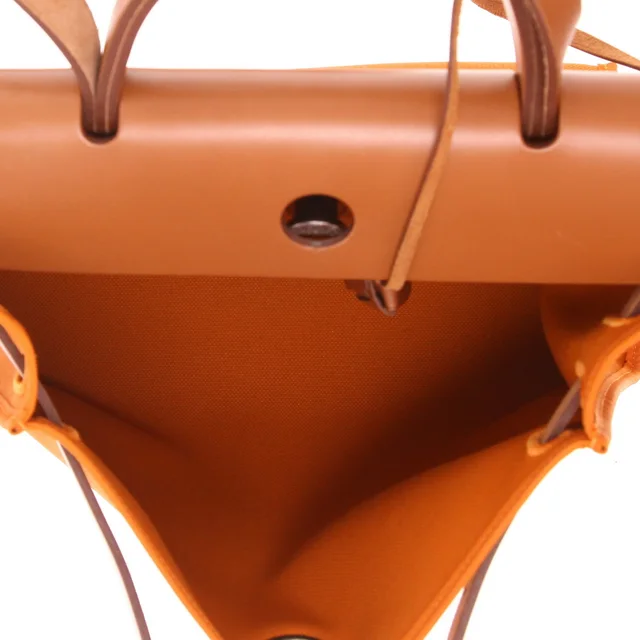Hermès Herbag handbag in Orange Canvas from Collector Square, photo 4 of 4