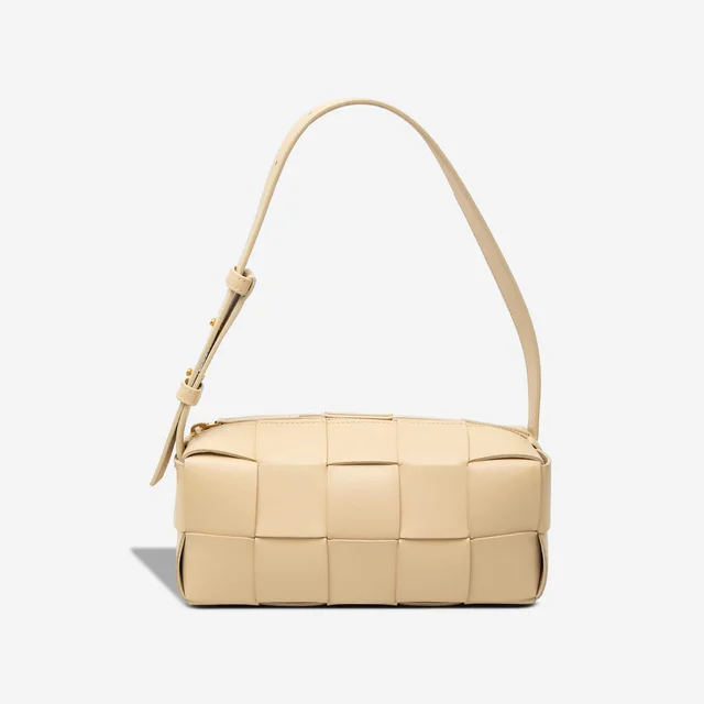 Bottega Veneta Brick Cassette Small Lamb Cream in Beige, White Lambskin from SACLÀB, photo 2 of 6