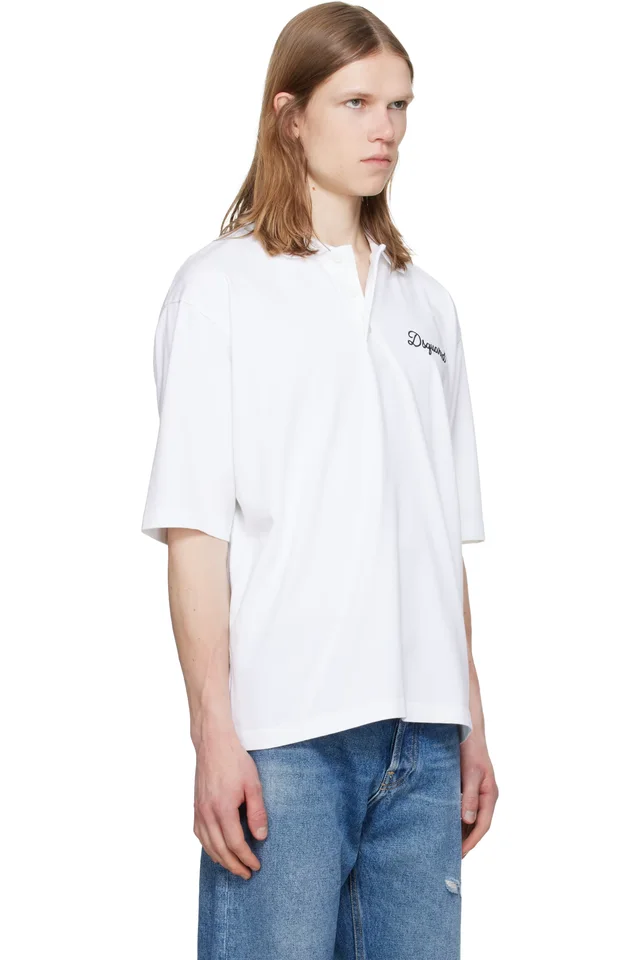 White 'Dsquared2 Signature' Tennis Fit Polo, photo 2 of 4 from SSENSE