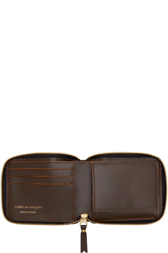 COMME des GARÇONS WALLETS Brown Triple Stitch Wallet, photo 3 of 3 from SSENSE