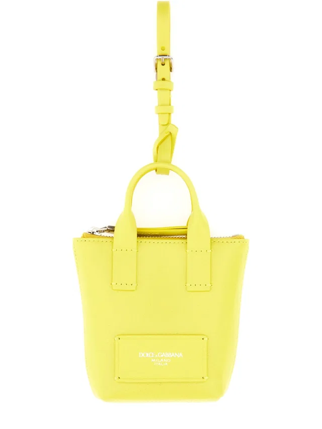 Dolce & Gabbana Leather Charm Mini Bag — Yellow in Yellow Leather from HEWI