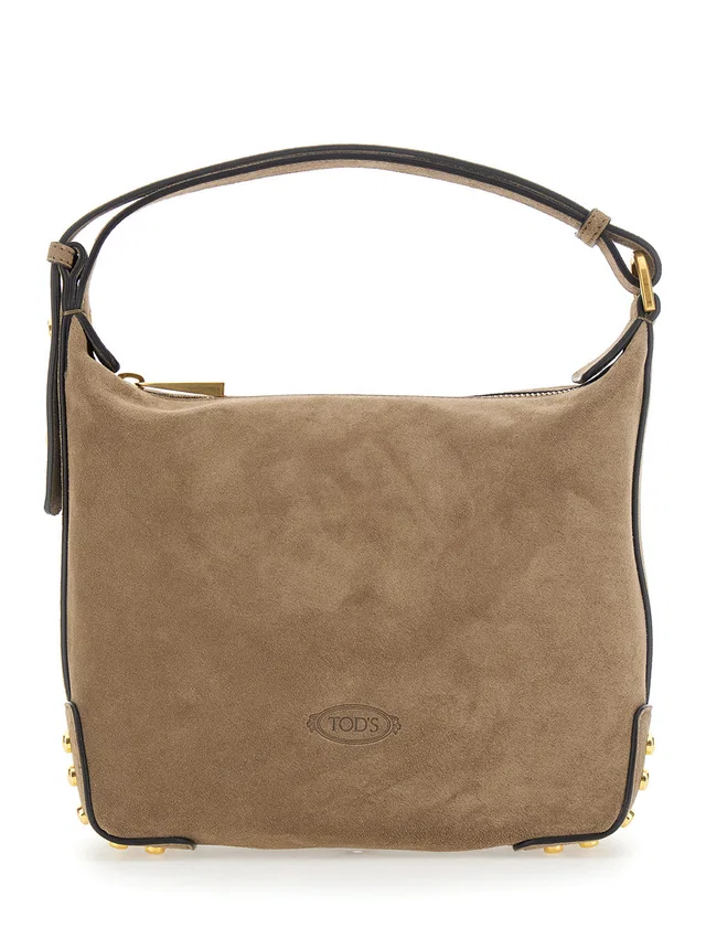 Tod's Calf Leather Shoulder Bag — Beige in Beige Calfskin from HEWI