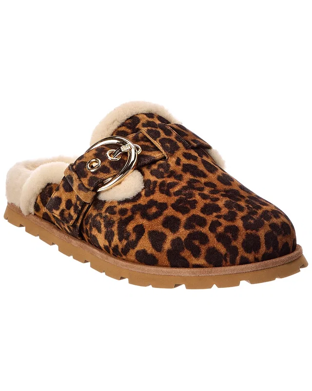Stuart Weitzman Chrystie Suede & Shearling Mule, image 1 of 1 from Gilt