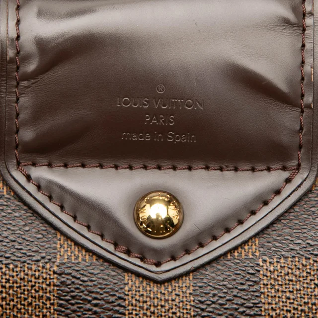 Brown Louis Vuitton Damier Ebene Sistina GM Shoulder Bag in Brown Canvas from Designer Revival, photo 2 of 2