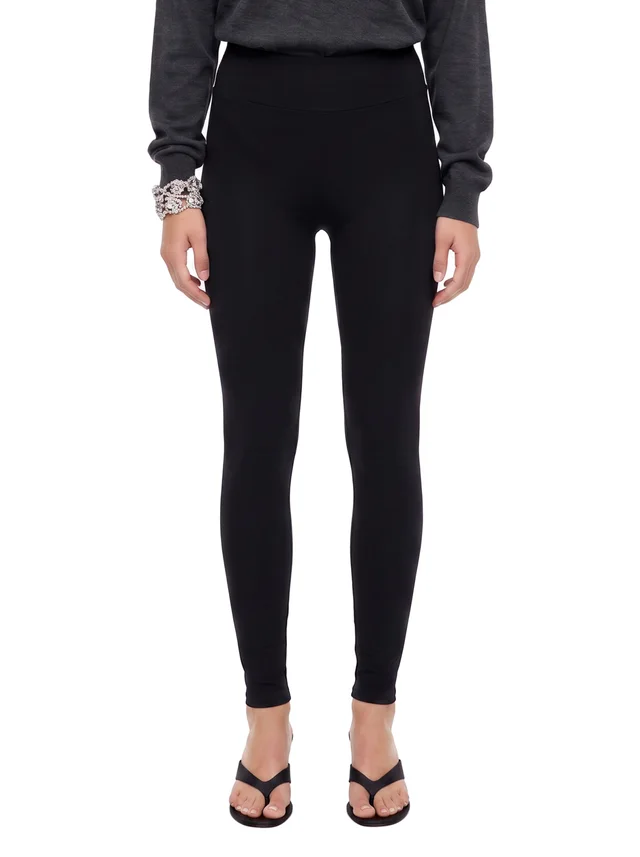 Magda Butrym Footed cotton leggings in black, photo 3 of 5 from SENSER