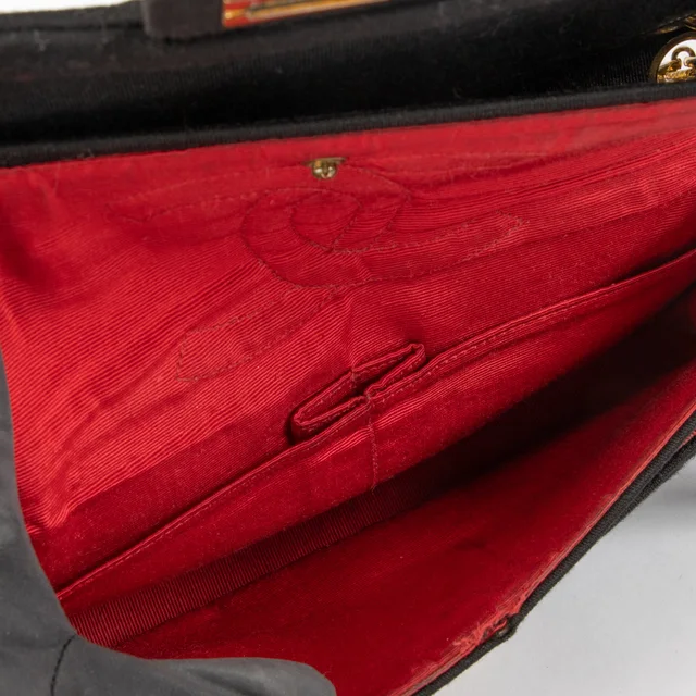 Chanel 1960s Black Jersey Medium 2.55 Bag in Black from Labellov, photo 5 of 8