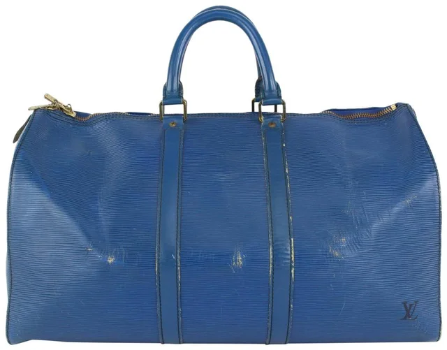 Louis Vuitton Blue Epi Leather Toledo Keepall 45 Boston Duffle Bag in Blue Leather from Bagriculture