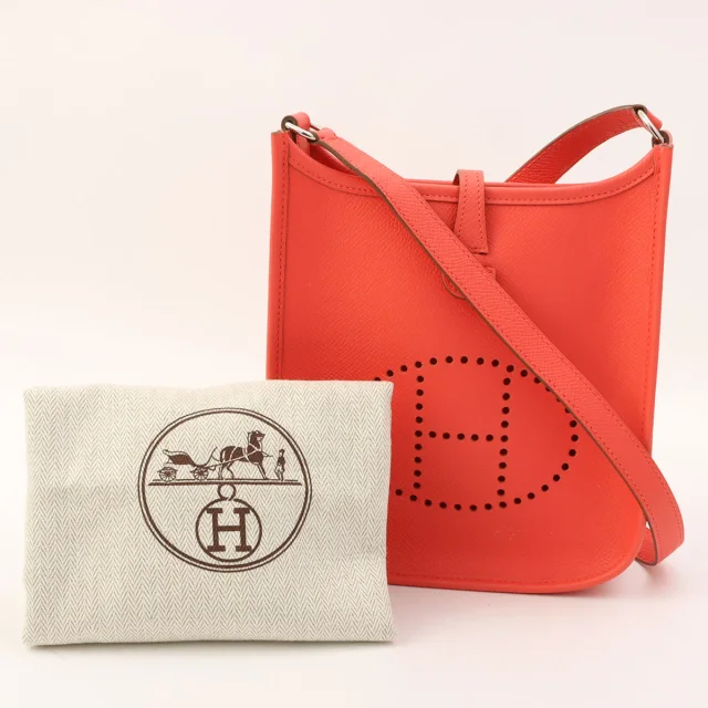 Hermès 2013 Evelyne TPM Rose Jaipur in Pink Epsom leather from VINTAGE QOO TOKYO, photo 13 of 13