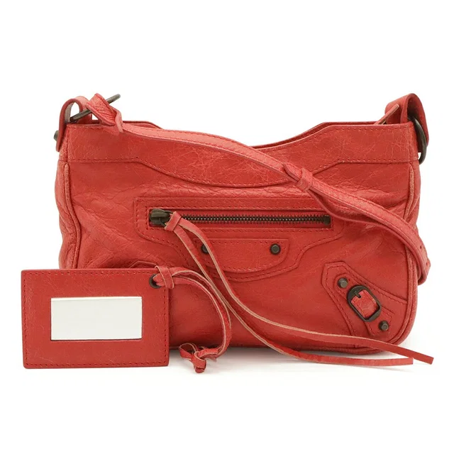 Balenciaga The Hip Leather Shoulder Bag in Leather from LuxUness