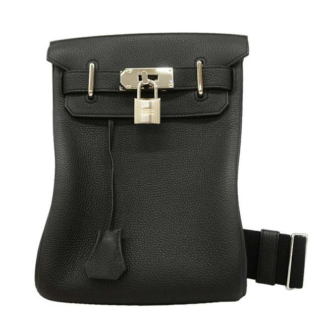 Hermès Kelly Accad PM Togo Bag/Body Bag, Black, B Stamp in Black Togo leather from Elady