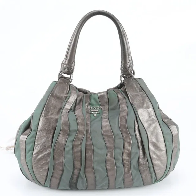 Prada White Tag Tessuto Nylon Crimson Leather Tote Bag Shoulder in White Nylon from The Reluxe