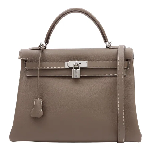 Hermès Kelly 32 Etoupe, 2006 production in Taupe Togo leather from VINTAGE QOO TOKYO