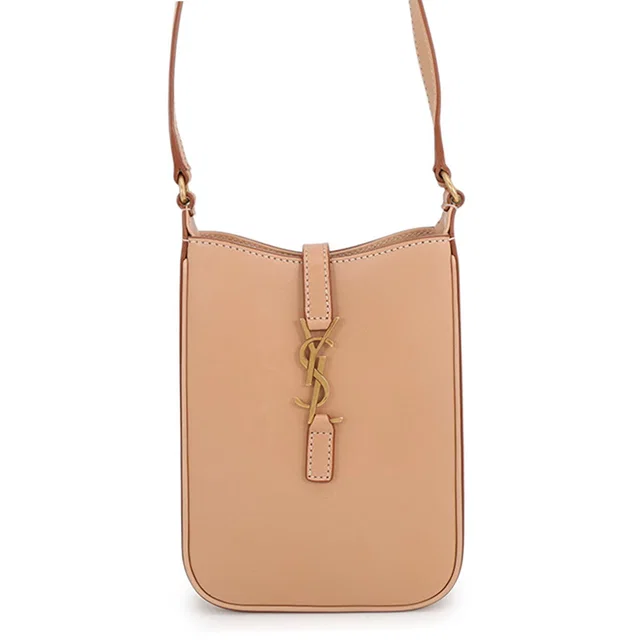 Saint Laurent LE 5 A 7 Vertical Beige735214BWR6W2725 Calf Leather Size Mini in Calfskin from GALLERY RARE