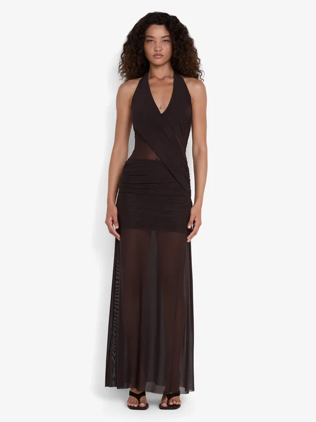 Bec&Bridge DEIJA HALTER MAXI DRESS - DARK CHOCOLATE from BEC + BRIDGE, photo 1 of 1