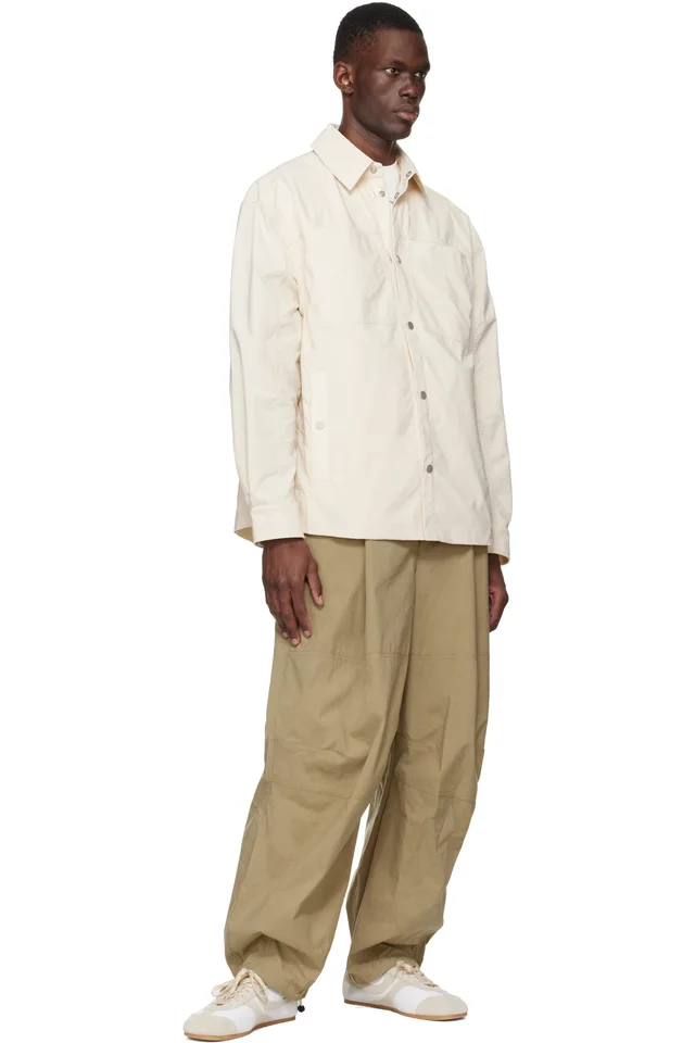 Mordecai Off-White Striped Overshirt, photo 4 of 4 from SSENSE