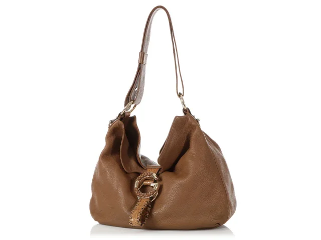 Gucci Medium Brown Leather G Wave Shoulder Bag in Brown Leather from Ann's Fabulous Finds, photo 2 of 9