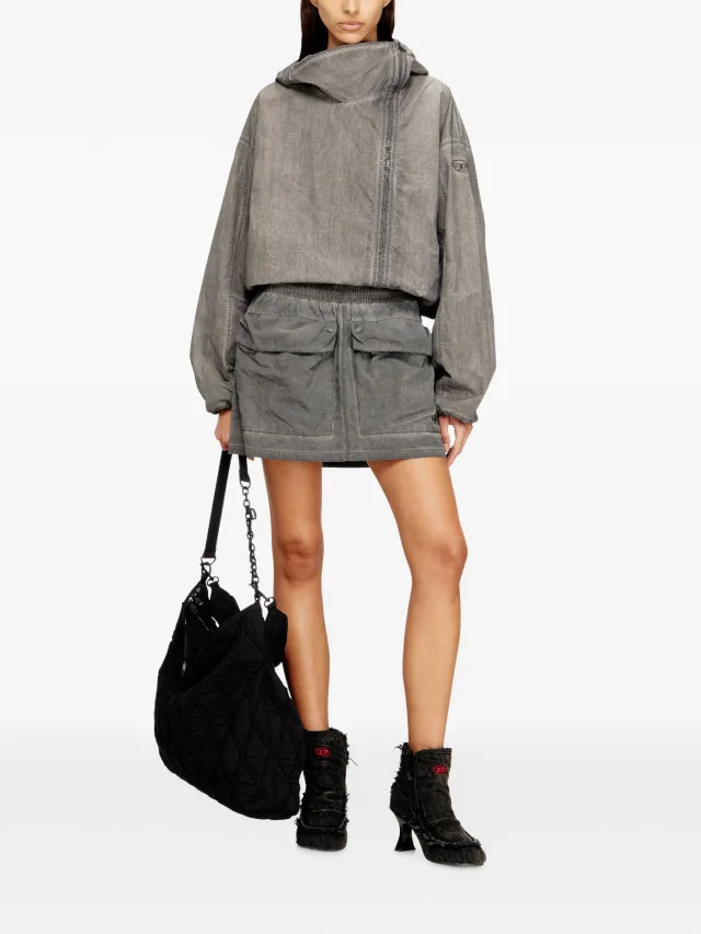 Diesel O-Cean-S1 pocket elasticated mini skirt, photo 2 of 2 from FARFETCH